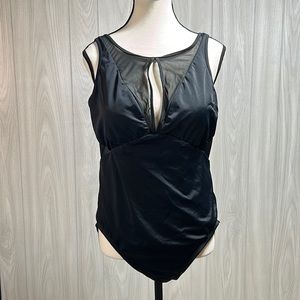 Time and Tru black one piece swimsuit size XL